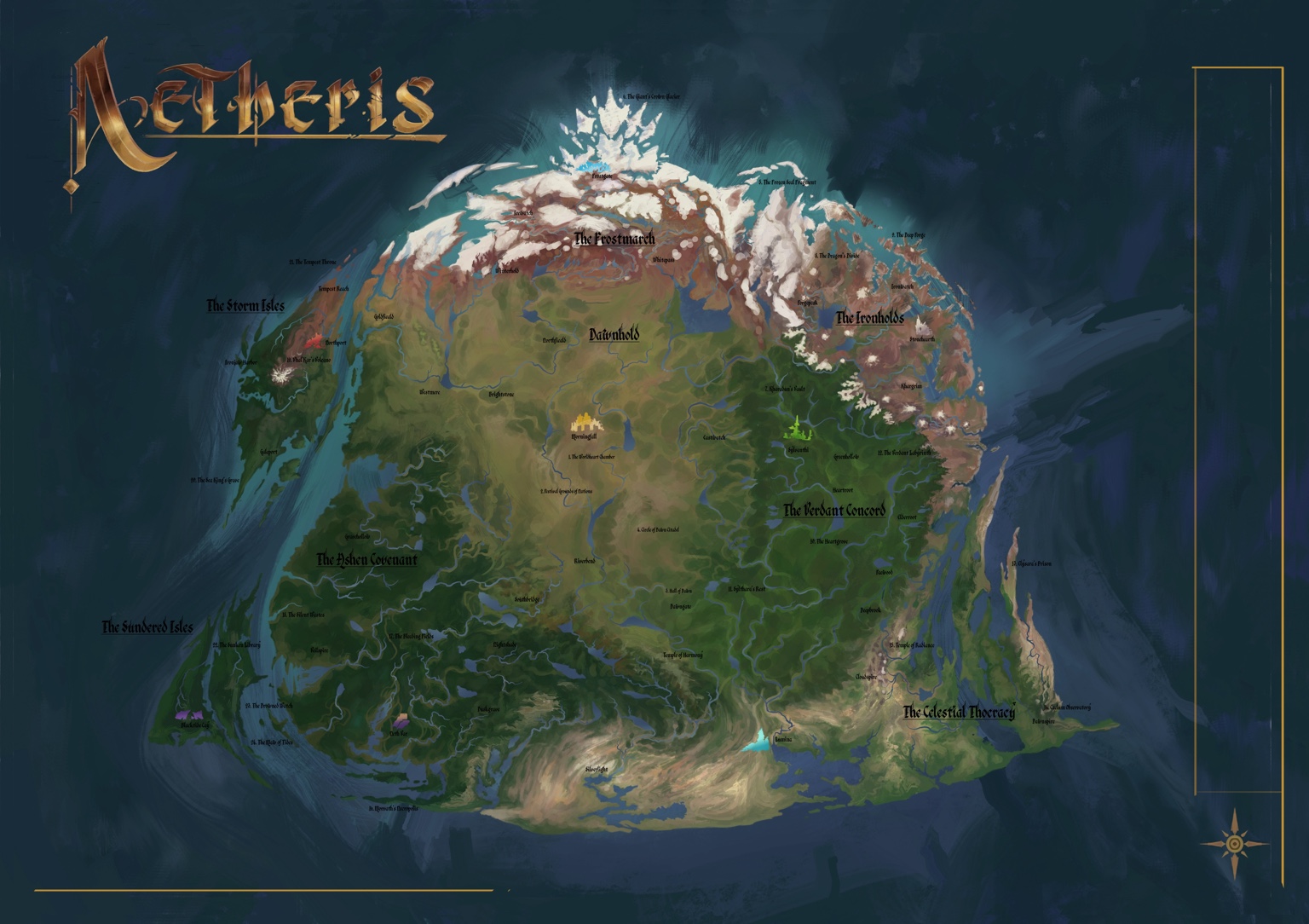 Labeled map of Aetheris